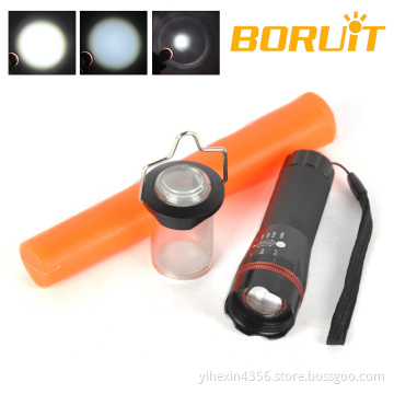 Boruit RJ-0721 Camping Flashlight Traffic Torch Light With Traffic Wand +Camping lampshade